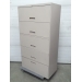 Tan 5 Drawer Lateral File Cabinet, Flip Front, Locking